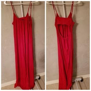Red maxi dress